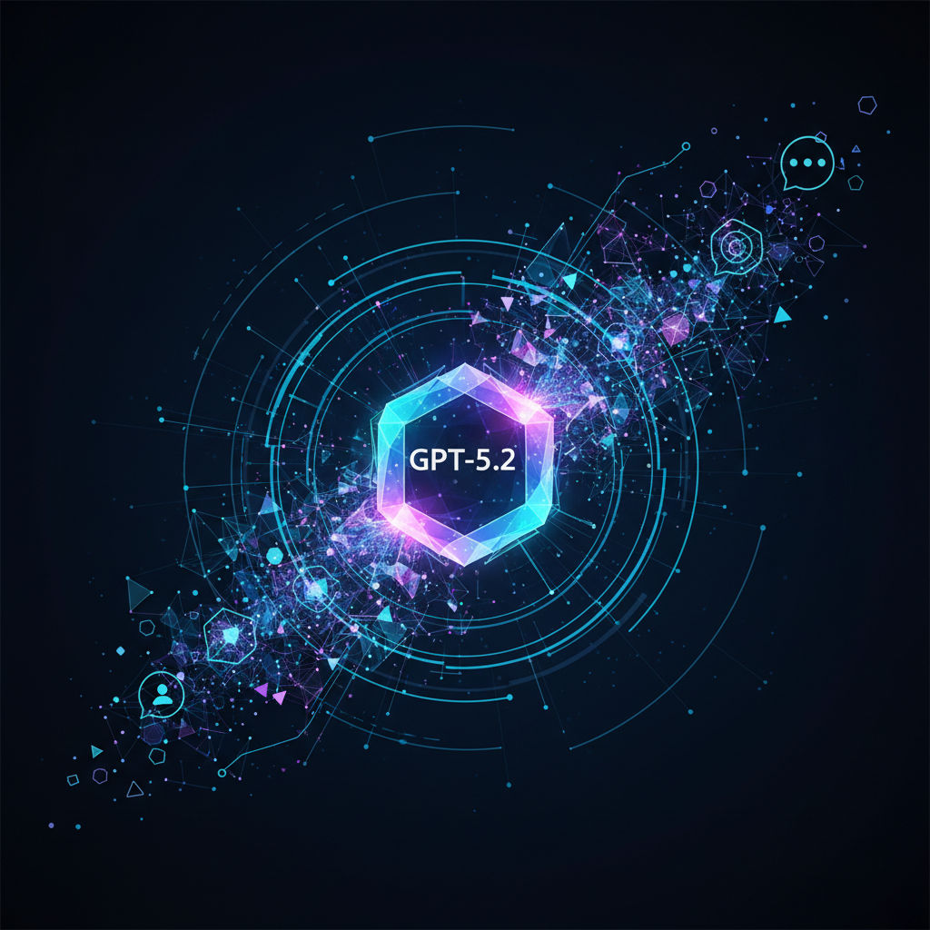 OpenAI GPT-5.2 interface in ChatGPT, showing AI model selection and reasoning trace