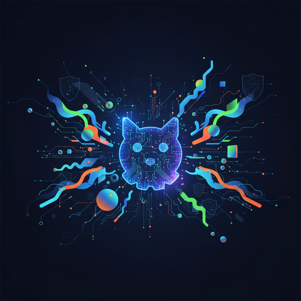 Logoja e GitHub Actions që përshkruan një tubacion CI/CD të sigurt dhe fleksibël me integrim në re.