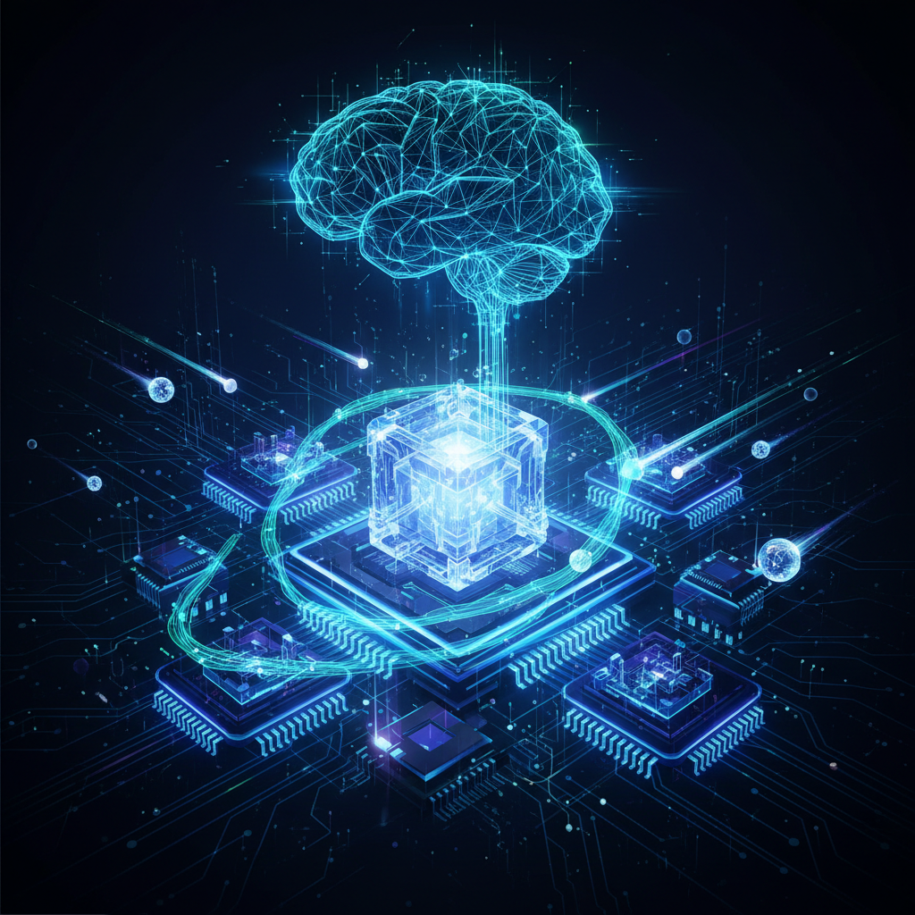 Diagrama ilustrando o projeto de reatores nucleares modulares acelerado por IA com tecnologias NVIDIA