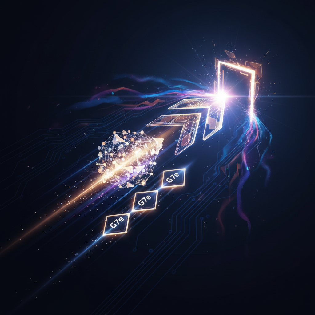 Instâncias G7e do Amazon SageMaker AI acelerando a inferência de IA generativa com GPUs NVIDIA RTX PRO 6000 Blackwell.