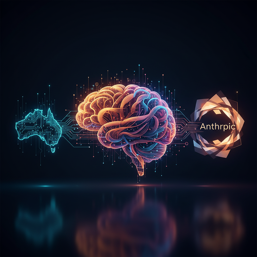 Dario Amodei, CEO da Anthropic, e Anthony Albanese, Primeiro-Ministro australiano, assinam um Memorando de Entendimento sobre segurança e pesquisa em IA em Canberra.