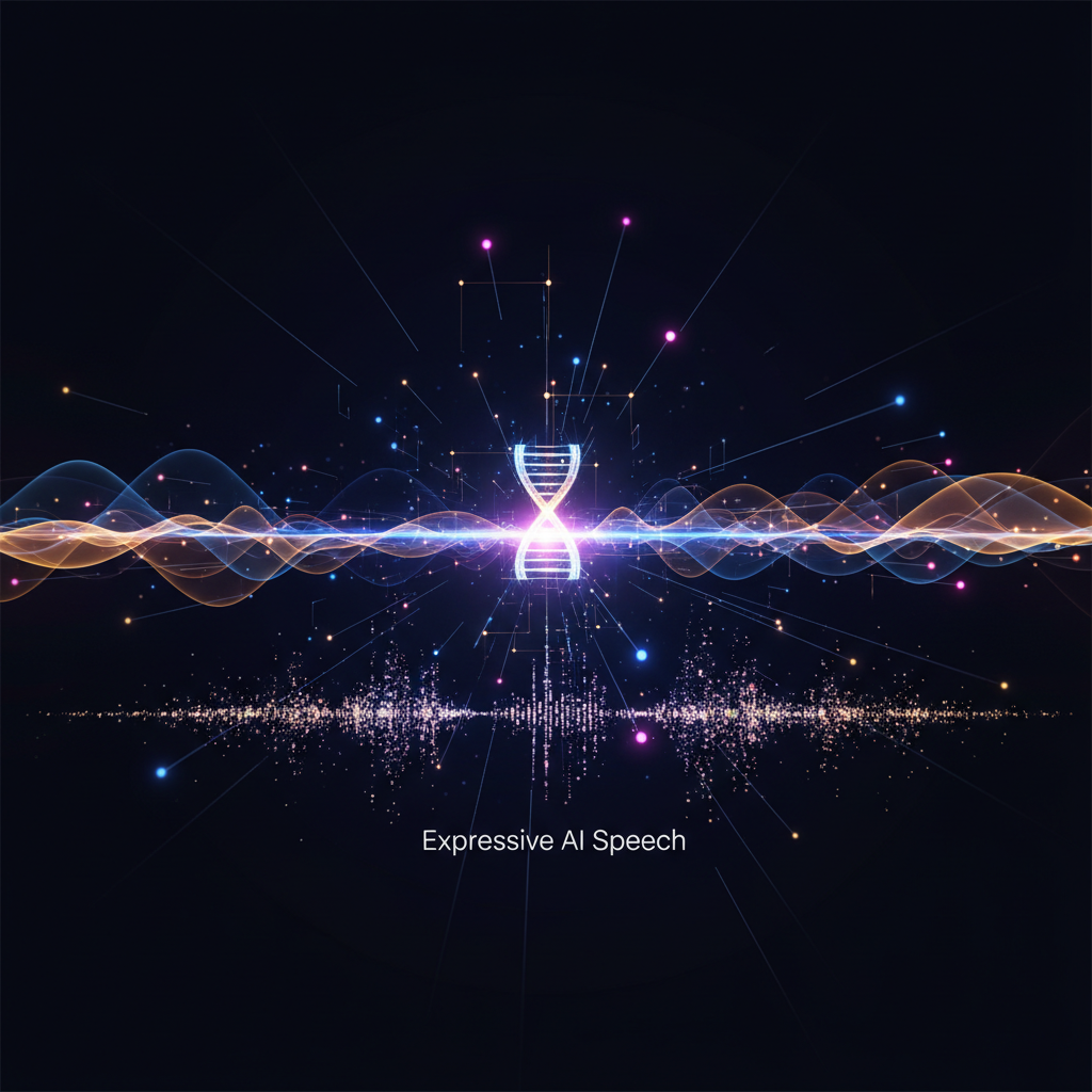 Logotipo do Gemini 3.1 Flash TTS com pontos coloridos, representando a tecnologia avançada de fala de IA e suas capacidades expressivas.