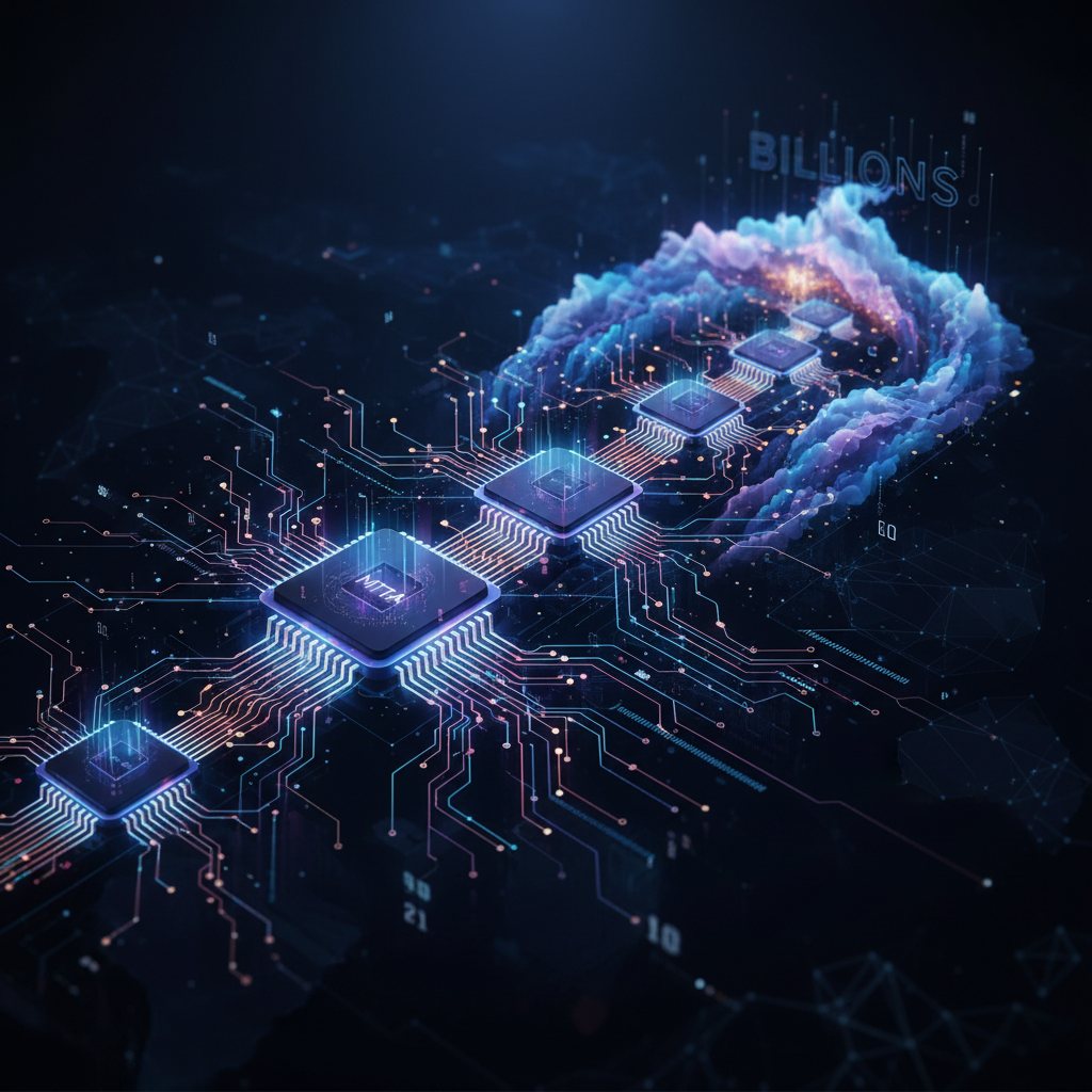 Chips de IA MTIA da Meta em uma placa de servidor em um rack de data center