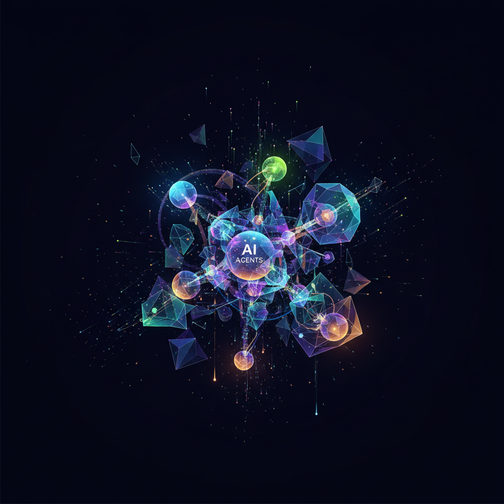 Mjetet e reja të Oracle për vendosjen e agjentëve të AI në mjedise ndërmarrjesh, duke treguar një përfaqësim të stilizuar të AI dhe teknologjisë cloud.