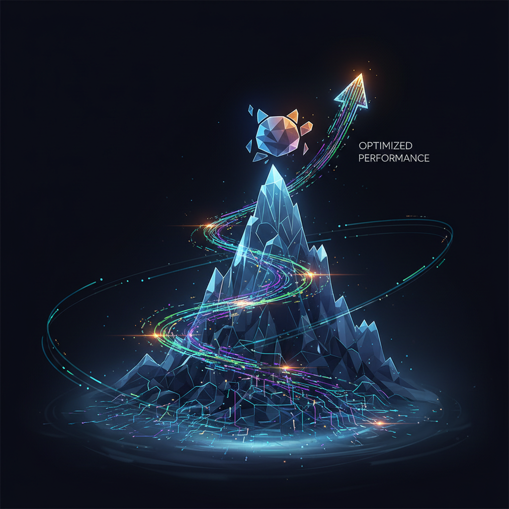 Diagrama mostrando as melhorias de desempenho nas linhas diff do GitHub, destacando nós DOM e heap JavaScript reduzidos em uma visualização otimizada.