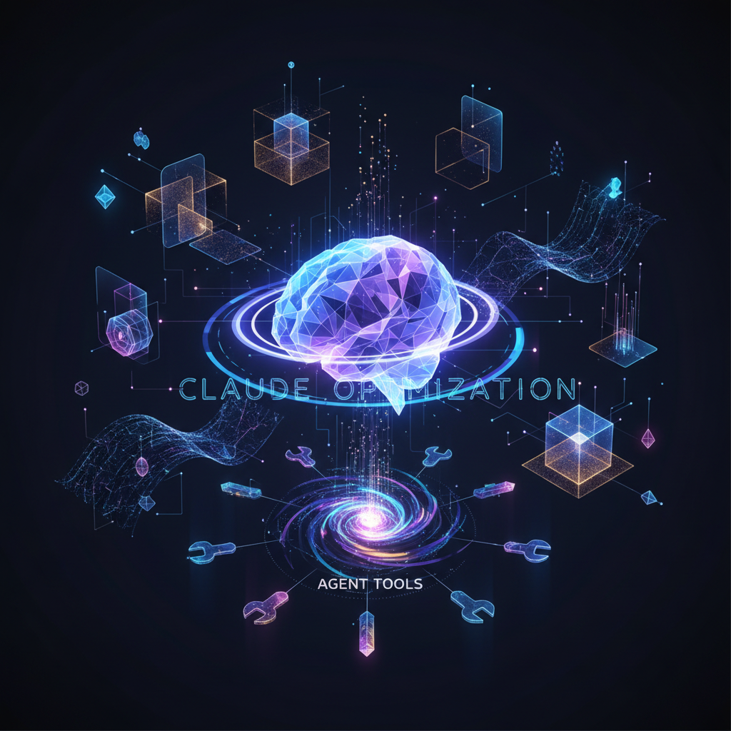 Illustration of AI agent tool evaluation and optimization using Claude Code for enhanced performance.